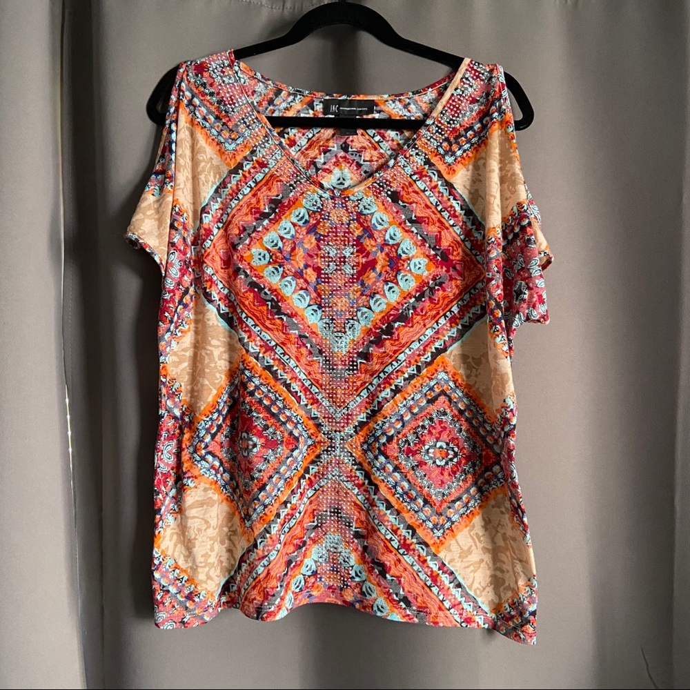 INC International Concepts Cold Shoulder Top